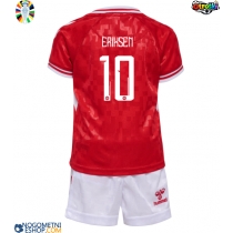 Otroški Nogometni dresi Danska Christian Eriksen #10 Domači EP 2024 Kratek Rokav (+ Kratke hlače)